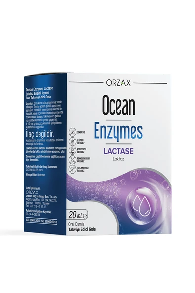 Orzax Enzymes Lactase Damla 20 ml ürün görseli 1