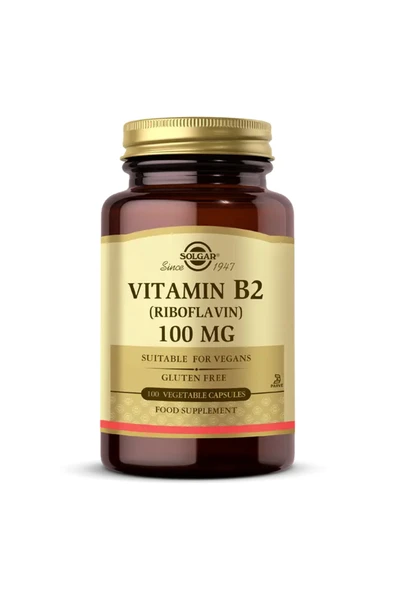 Solgar Vitamin B2 100 Mg 100 Kapsül ürün görseli 1