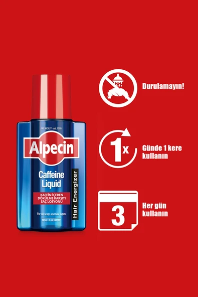 Alpecin Caffein Liquid - Kafeinli Dökülme Karşıtı Saç Losyonu X2 - Resim 2
