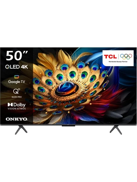 TCL 50C655 4K Ultra HD 50" 127 Ekran Uydu Alıcılı Google Smart QLED TV (YENİLENMİŞ ÜRÜN) - 1