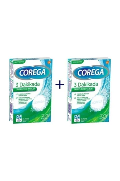 Corega Diş Protezi Beyazlatıcı Temizleyici 30 Tablet (1 ADET) ürün görseli 1