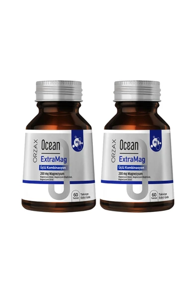 Orzax Ocean Extramag 200 Mg Magnezyum 60 Tablet 2'li Paket ürün görseli 1
