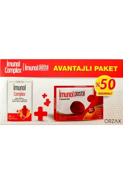 Orzax İmunol Complex 30 Kapsül + İmunol Soft 12 Pastil ürün görseli 1