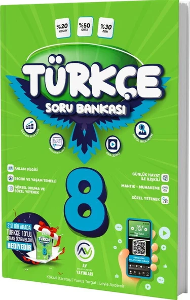 Av Yayınları 8. Sınıf Türkçe Soru Bankası ürün görseli