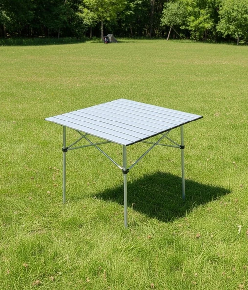 Yek Outdoor 2 Kişilik Alüminyum Kamp Masa Sandalye Seti - Gri - 6