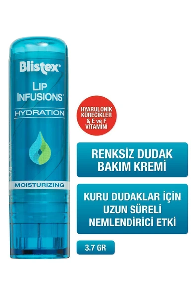 Blistex Uzun Süreli Nemlendirici Dudak Bakımı Lip Infusions Hydration 3,7g ürün görseli 1