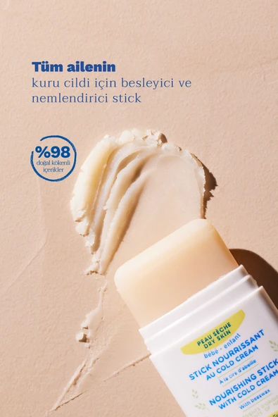 Mustela %98 Doğal Içerikli Kuru Cilt Cold Cream Içeren Nemlendirici Stick Bebek Çocuk Yetişkin Yüz Dudak - Resim 2