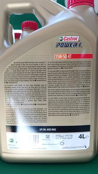 Power 1 4t 15w50 4 Lt Motosiklet Yağı - 3