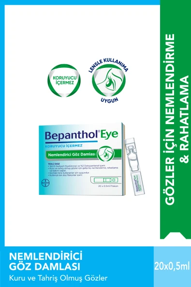 Bepanthol Eye Nemlendirici Göz Damlası Tekli Doz 20x0.5ml ürün görseli
