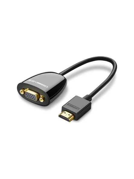 UGREEN 40253 MM105 HDMI to VGA Dişi Çevirici Adaptör Siyah Full HD 1080P 1920x1080