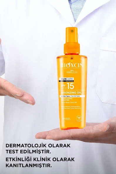 Bioxcin Sun Care Bronzlaştırıcı Yağ 15 Spf 200 ml - Kakao Yağı Havuç Yağı 15 Spf - Resim 3