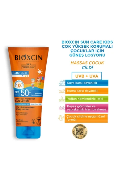 Bioxcin Sun Care Çok Çok Yüksek Korumalı Çocuk Güneş Losyonu 50 Spf - % 100 Botanik Aktif 200 ml - Resim 2