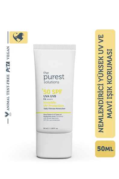 The Purest Solutions Yüksek Koruma ve Nemlendirici Etkili Güneş Koruyucu Krem SPF 50, 50 ml