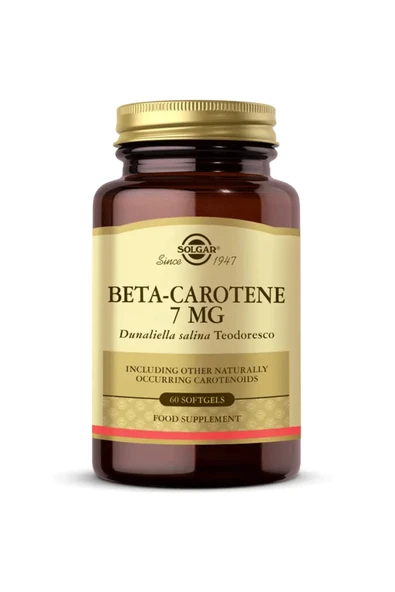 Solgar Beta-Carotene 7MG 60 Kapsül - (SKT: 03/2026) ürün görseli 1