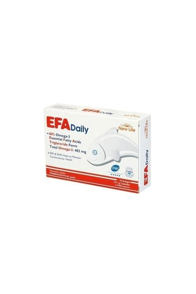 New Life Efa Daily 30 Balık Yağı Kapsülü - 402mg Omega3 - 221mg EPA - 147mg DHA ürün görseli 1