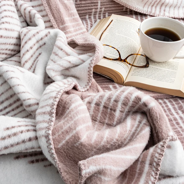 Schafer Home Bloom ÇK Battaniye 200x220 Cm 1 Parça-Lila - 3