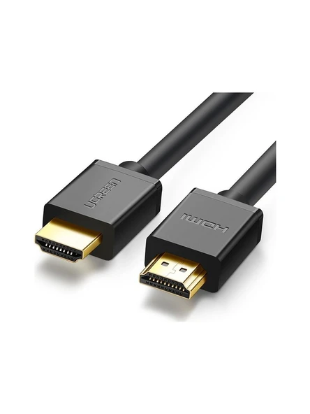 UGREEN 10107 HD104 UHD 4K Yüksek Hızlı Ethernet ve 2.0 HDMI Kablosu Siyah 2metre