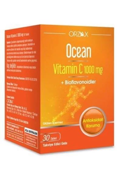 Orzax Vitamin C 1000 Mg 30 Tablet ürün görseli 1