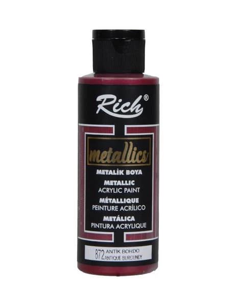 Rich Metalik Akrilik Boya Antik Bordo 120ml
