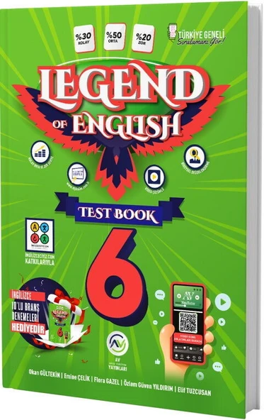 Av Yayınları 6. Sınıf Legend Of English Seri Test Book ürün görseli