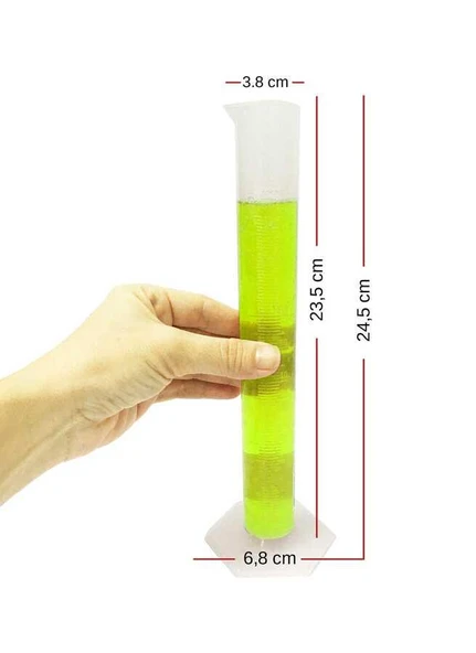 ISOLAB 100ml Plastik Mezür Kabartma Skala - 4