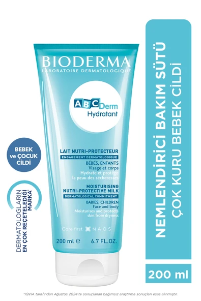 Bioderma ABCDerm Hydratant Losyon Bebek Cildi için Yoğun Nemlendirici, Onarıcı, Besleyici Bakım Kremi 200 ml ürün görseli 1