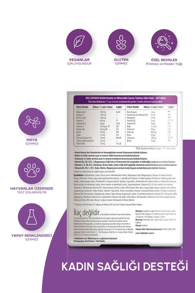 Vitabiotics Omega - 6, Beta Karoten İçeren Kadınlara Özel Takviye Edici Gıda 60 Tablet - Resim 2