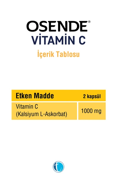 Tab İlaç Vitamin C 500 mg 60 Bitkisel Kapsül - Resim 2