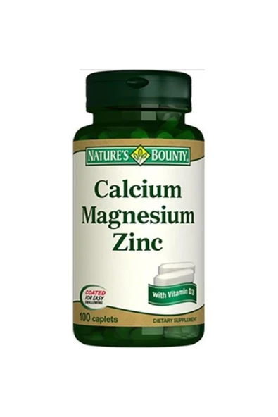 Nature's Bounty Calcium Magnesium Zinc 100 Tablet ürün görseli 1