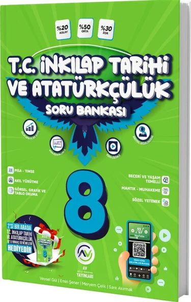 Av Yayınları 8. Sınıf İnkılap Tarihi ve Atatürkçülük Soru Bankası ürün görseli