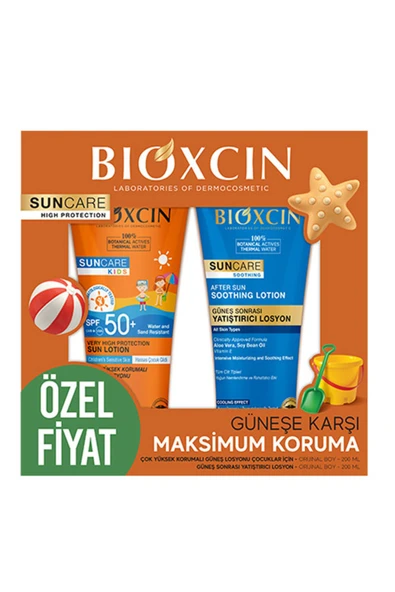 Bioxcin Sun Care Çok Yüksek Korumalı Çocuk Güneş Kremi 50Spf After Sun Hediyeli - % 100 Botanik Aktif 200 ml ürün görseli 1