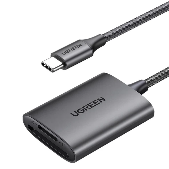 UGREEN 15251 CM401 USB-C 3.0 SDHC miniSD microSD MMC RS-MMC MMCmicro SDXC SD Hafıza Kartı Okuyucu - 1
