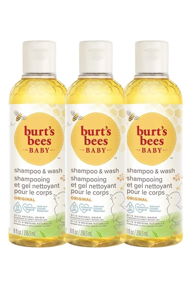 Burt's Bees Bebek Saç Ve Vücut Şampuanı - Baby Bee Shampoo Body Wash X 3 235 ml ürün görseli 1