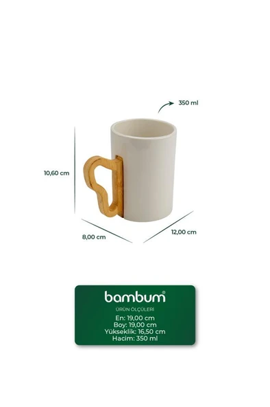 Bambum Fugu - Bambu Standlı 4'lü Kupa Seti - Resim 8