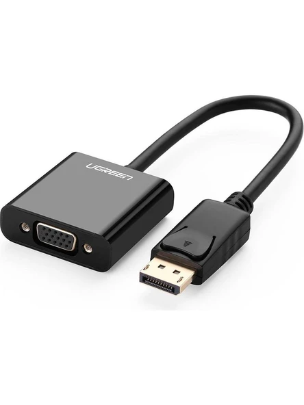 UGREEN 20415 DP109 DisplayPort Erkek to VGA Dişi Görüntü Dönüştürücü Siyah 920x1200 1920x1080P 60Hz ürün görseli 1