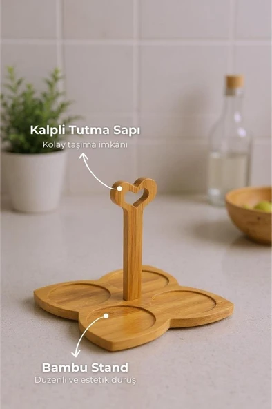 Bambum Fugu - Bambu Standlı 4'lü Kupa Seti - Resim 6