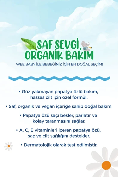 Wee Baby Bebek Saç ve Vücut Şampuanı 500 ml - Resim 3