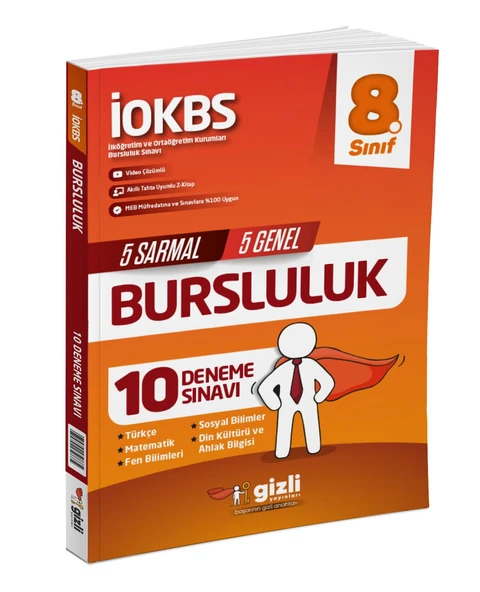 GİZLİ YAYINLARI 8. Sınıf İOKBS Bursluluk 10 Deneme Sınavı ürün görseli