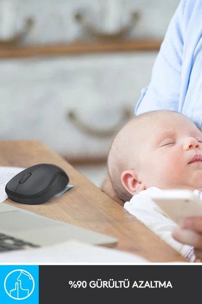 logitech B220 Sessiz Kompakt Kablosuz Mouse - Siyah - 2