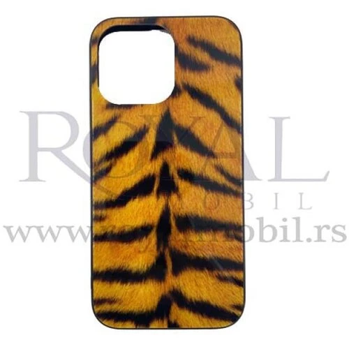 Apple iPhone 14 Kılıf Animals Glass Kapak Leopar ürün görseli 1
