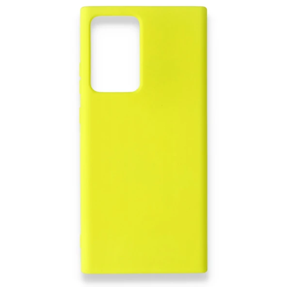 Samsung Galaxy Note 20 Ultra Kılıf Hopi Silikon Kapak Sarı ürün görseli 1