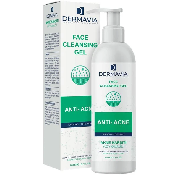Dermavia  Akne Karşıtı Yüz Yıkama Jeli 200ml - 1