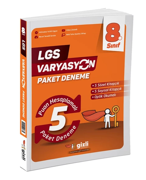 GİZLİ YAYINLARI LGS VARYASYON 5 li Paket Deneme Gizli Yayınları ürün görseli