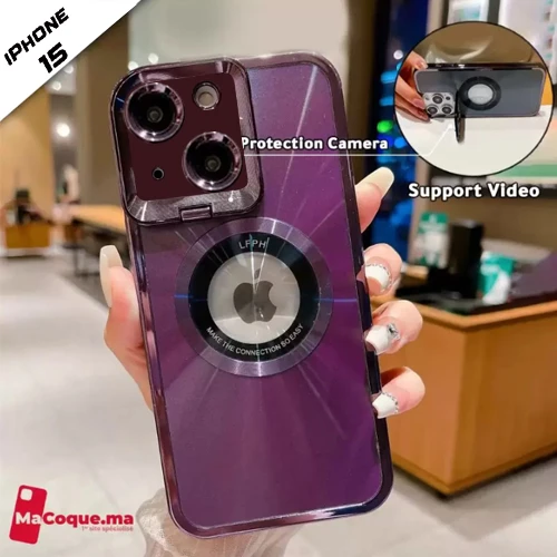 Apple iPhone 14 Kılıf Disc Magsafe Kapak Derin Mor ürün görseli 1