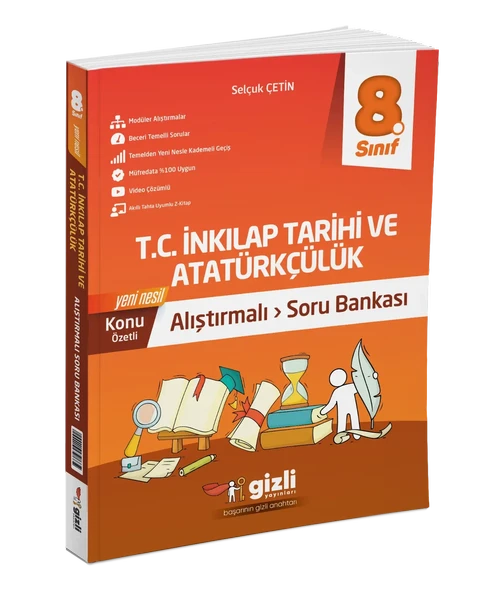 GİZLİ YAYINLARI 8. Sınıf İnkılap Tarihi ve Atatürkçülük Konu Özetli Alıştırmalı Soru Bankası ürün görseli