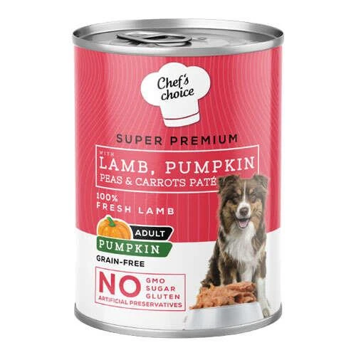 New Chefs Choice Pumpkin Pate Kuzu Balkabak ve Sebzeli Köpek Yaş Maması 400 Gr ürün görseli 1