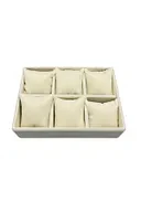 Dobric Model Süet Kaplama Krem Renk 24/18 cm Yastıklı Çekmece İci Takı Düzenleyicisi - Resim 2