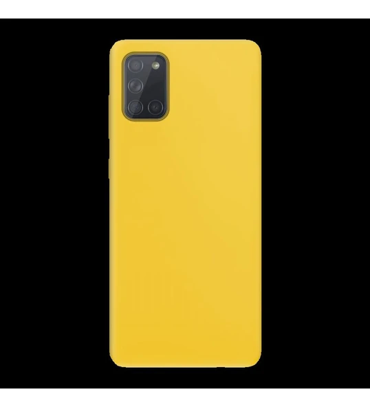 Samsung Galaxy A31 Kılıf Hopi Silikon Kapak Sarı ürün görseli 1