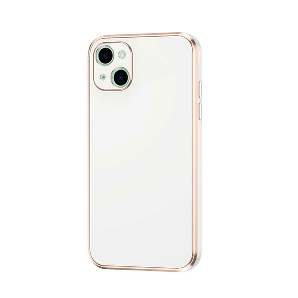 Apple iPhone 13 Kılıf Bark Silikon Kapak Beyaz ürün görseli 1