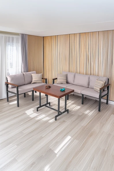 NEOKAS Bahce Mobilyası, Modern Balkon Mobilyası, Kafe Oturma Takımı, Teras Koltugu, Balkon Oturma Grubu, 2+3+M ürün görseli